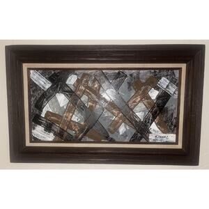 M. CHAVEZ  Abstract Oil Painting Orig Latin Street Art